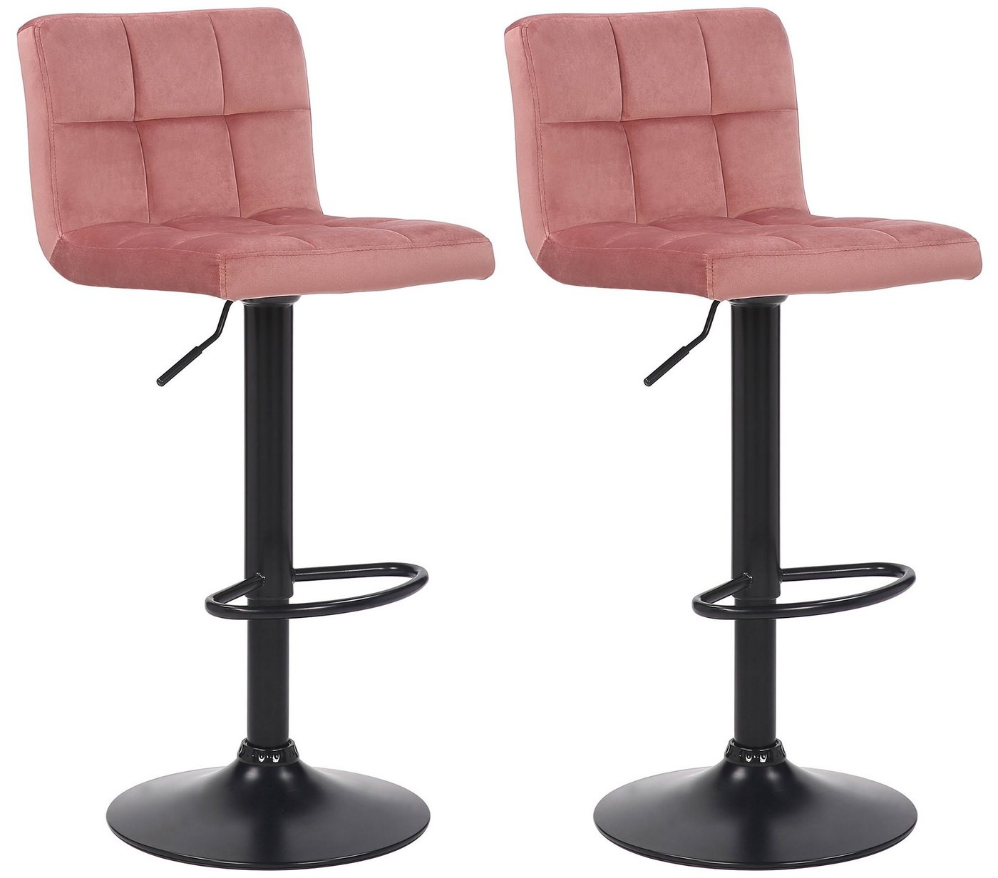 CLP Barhocker Feni Samt (2er Set, 2 St., 2er), gepolstert, höhenverstellbar von CLP