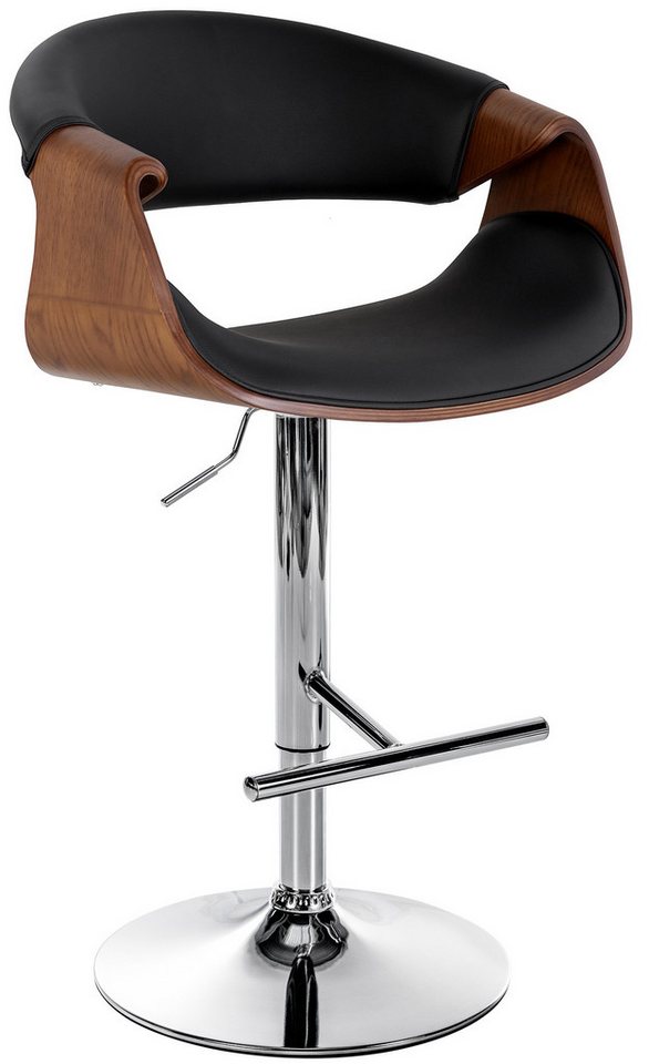 CLP Barhocker Foley Kunstleder, mit Rückenlehne und Armlehne von CLP