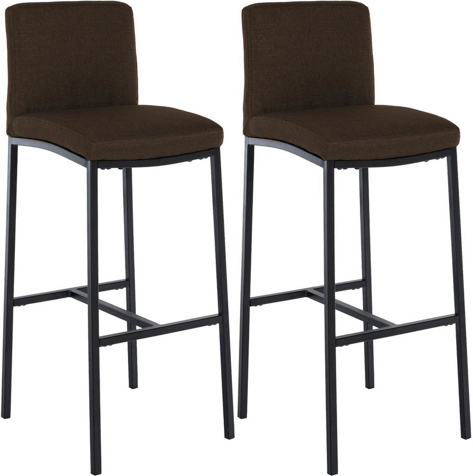 CLP Barhocker Freeport (2er Set, 2 St., 2er), mit Vierfußgestell und Rückenlehne von CLP