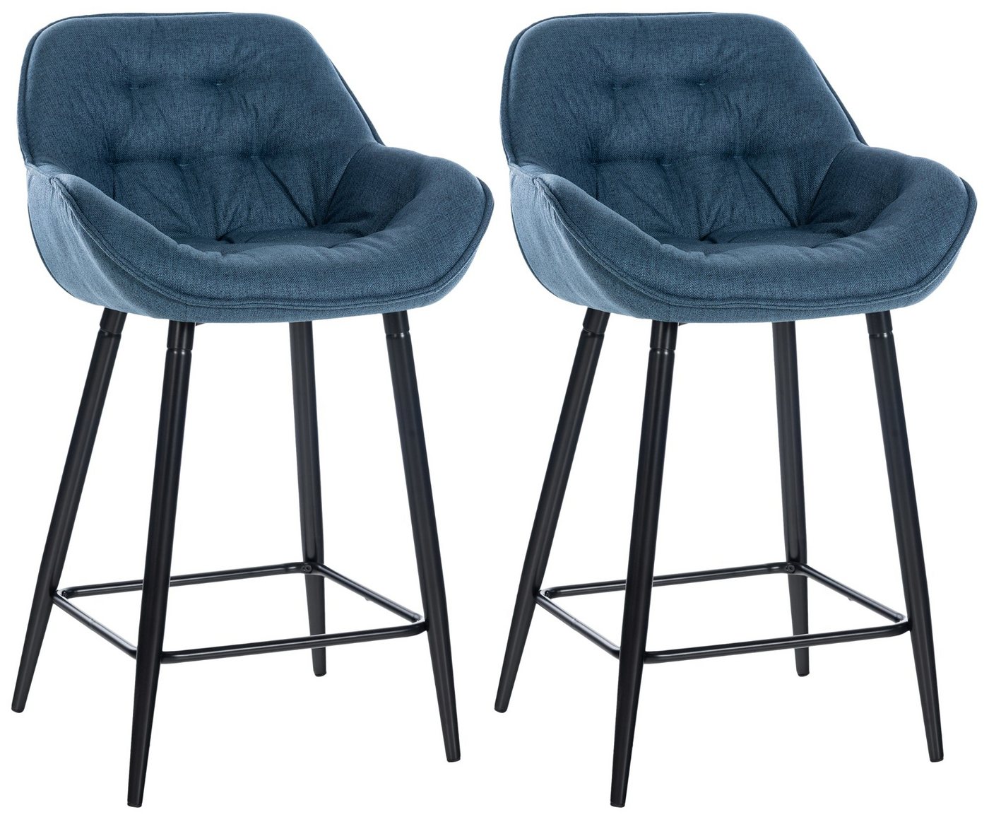 CLP Barhocker Gibson (2er Set, 2 St., 2er), Fußstütze, stabiles Metall-Gestell von CLP