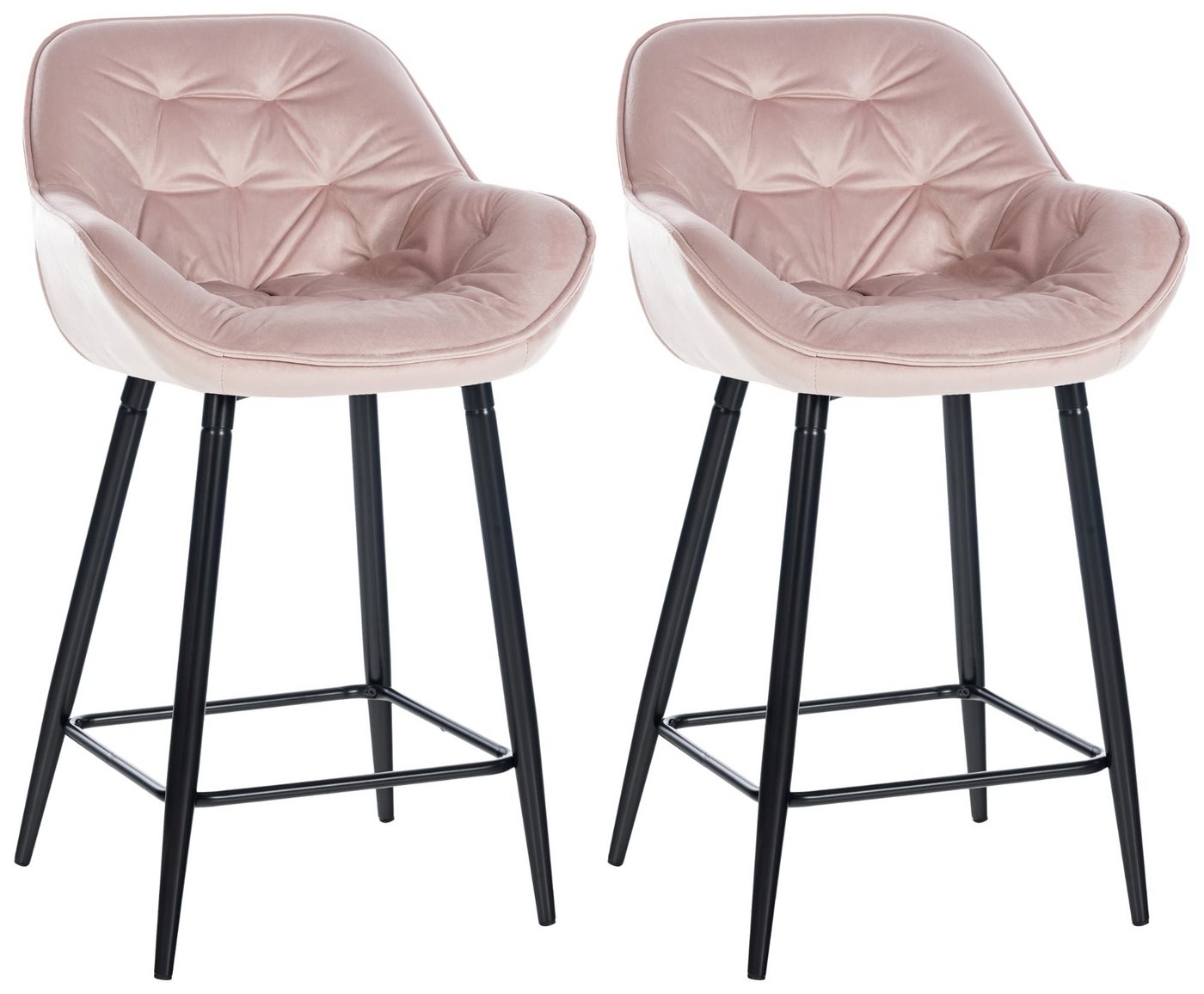 CLP Barhocker Gibson (2er Set, 2 St., 2er), Fußstütze, stabiles Metall-Gestell von CLP