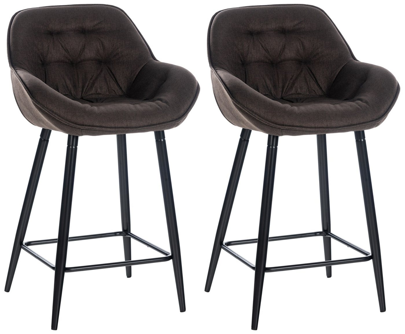 CLP Barhocker Gibson (2er Set, 2 St., 2er), Fußstütze, stabiles Metall-Gestell von CLP
