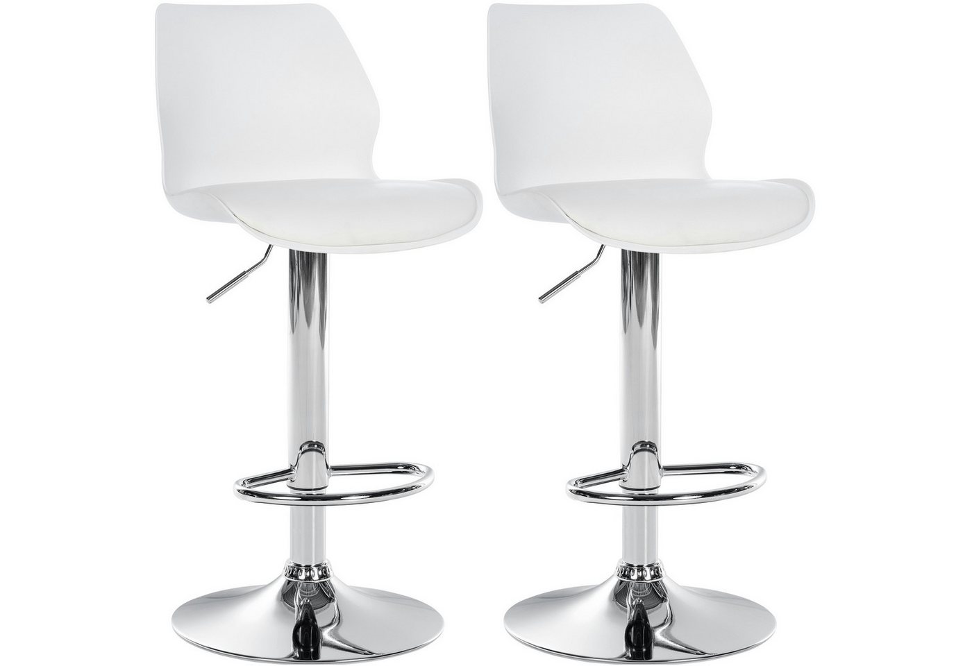 CLP Barhocker Gilbert (2er Set, 2 St., 2er), um 360° drehbar und höhenverstellbar von CLP