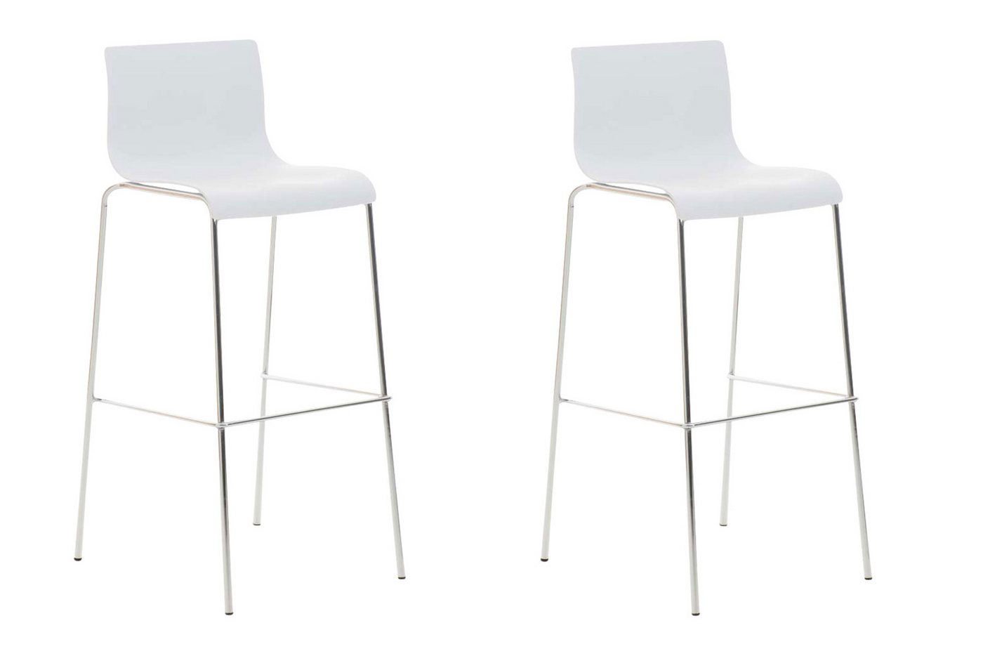 CLP Barhocker Hover Kunststoff (2er Set, 2 St., 2er), 4-Fuß Gestell von CLP