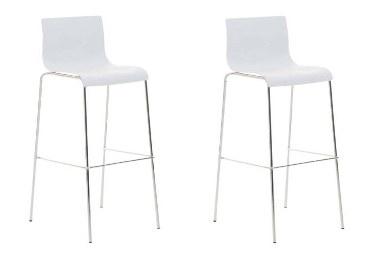 CLP Barhocker Hover Kunststoff (2er Set, 2 St., 2er), 4-Fuß Gestell von CLP