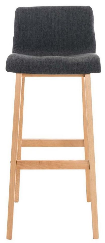 CLP Barhocker Hover Stoff (2er Set, 2 St., 2er), Holzgestell natura von CLP