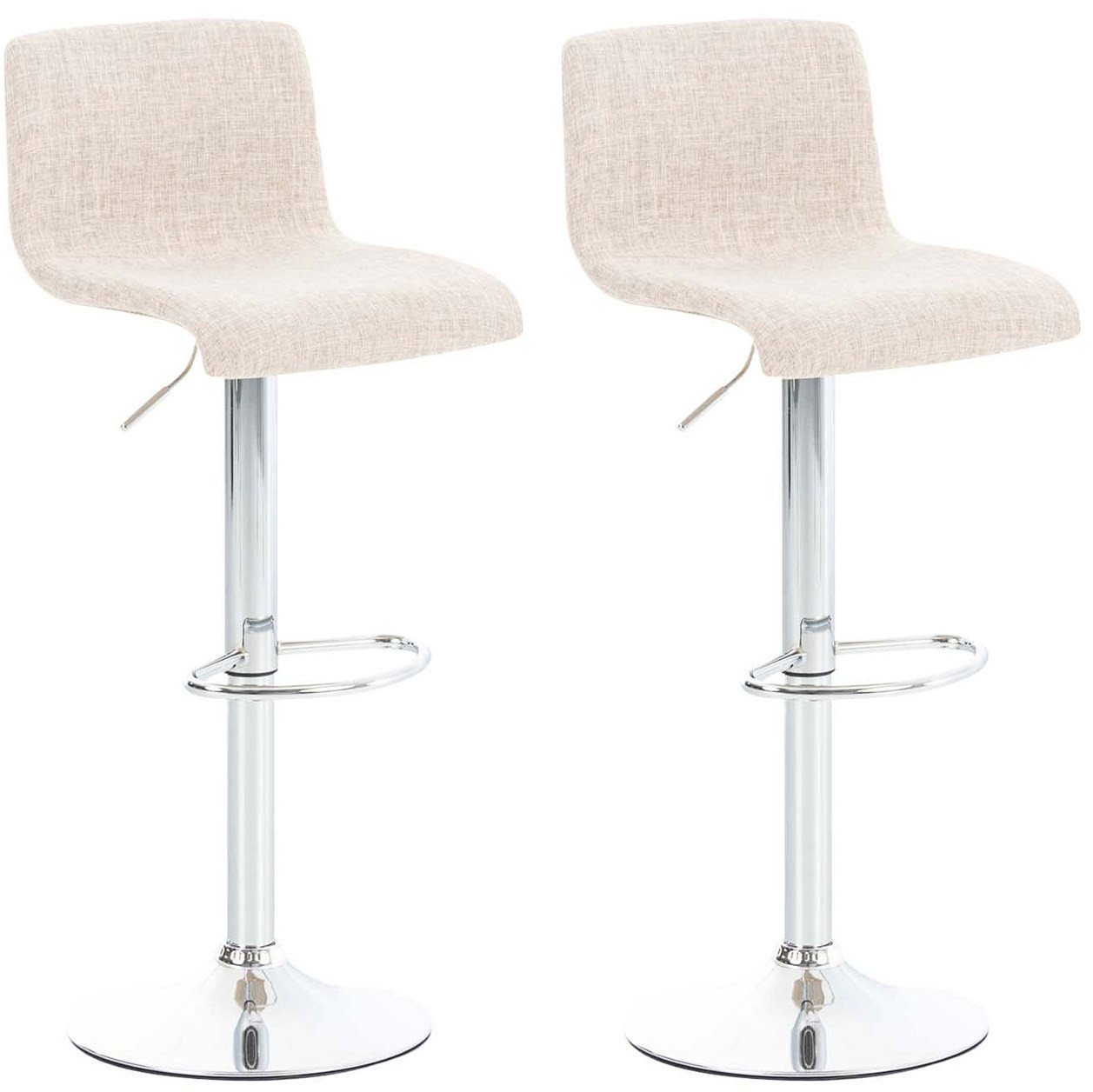 CLP Barhocker Hover Stoff (2er Set, 2 St., 2er), höhenverstellbar und drehbar von CLP