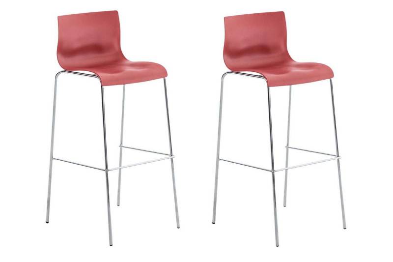 CLP Barhocker Hover Kunststoff (2er Set, 2 St., 2er), 4-Fuß Gestell von CLP