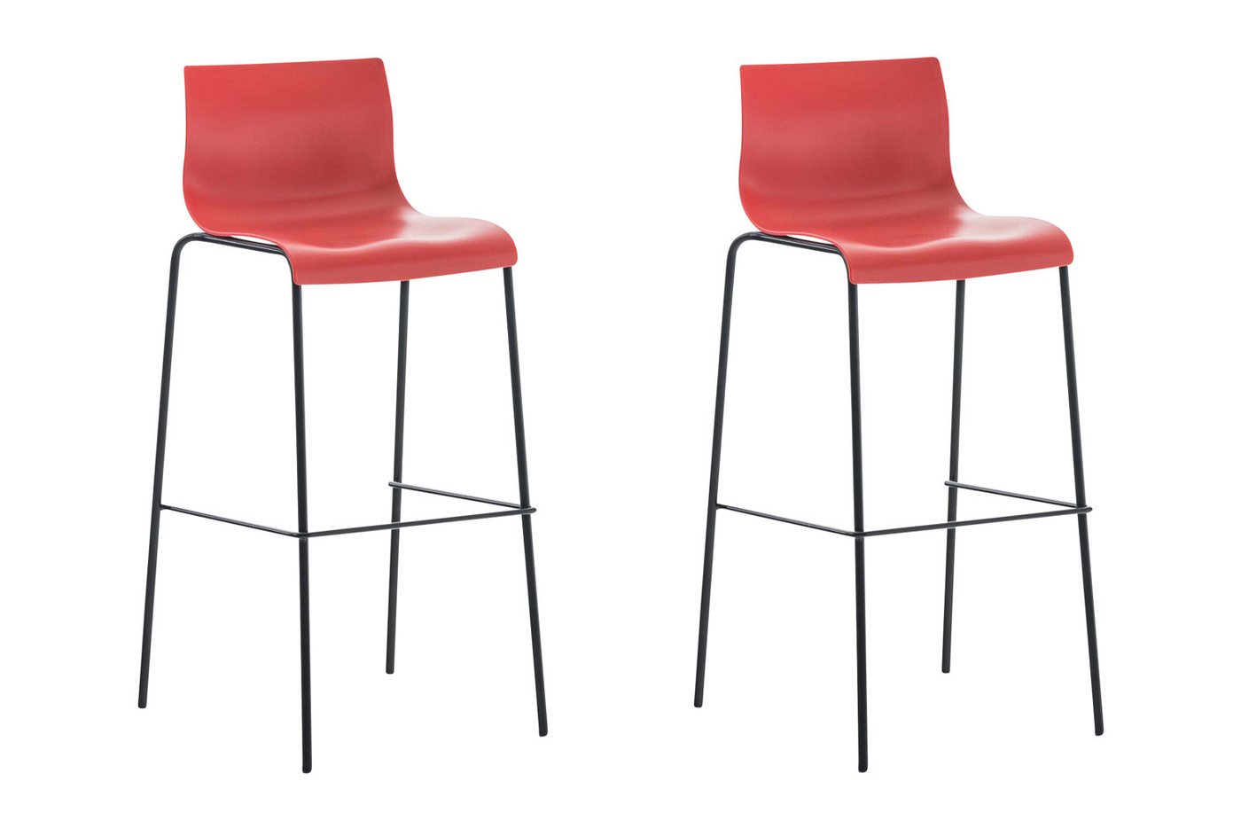 CLP Barhocker Hover Kunststoff (2er Set, 2 St., 2er), 4-Fuß Gestell von CLP