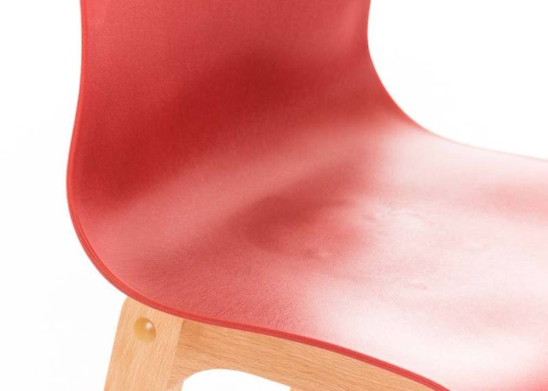 CLP Barhocker Hover Natura (2er Set, 2 St., 2er), Kunststoffsitz & Holzgestell von CLP