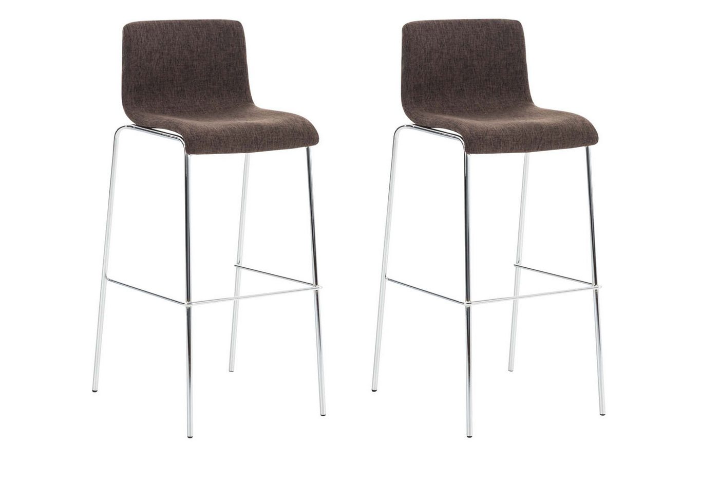 CLP Barhocker Hover Stoff (2er Set, 2 St., 2er), 4-Fuß Metallgestell von CLP
