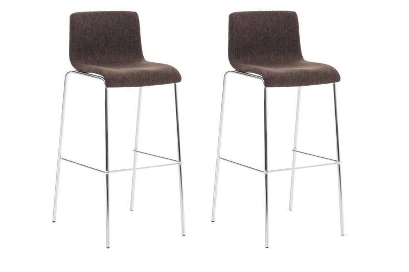 CLP Barhocker Hover Stoff (2er Set, 2 St., 2er), 4-Fuß Metallgestell von CLP