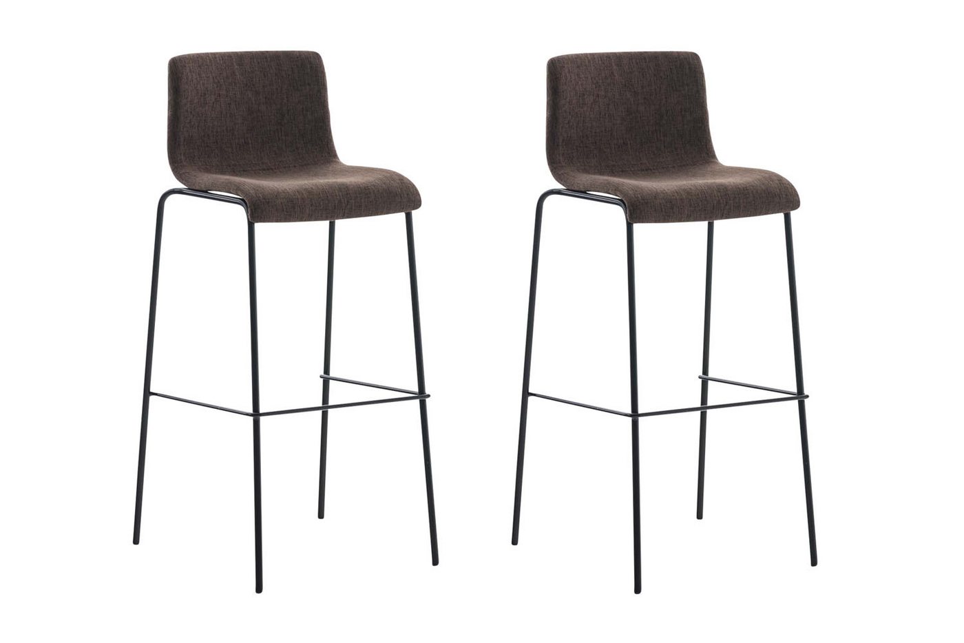 CLP Barhocker Hover Stoff (2er Set, 2 St., 2er), 4-Fuß Metallgestell von CLP