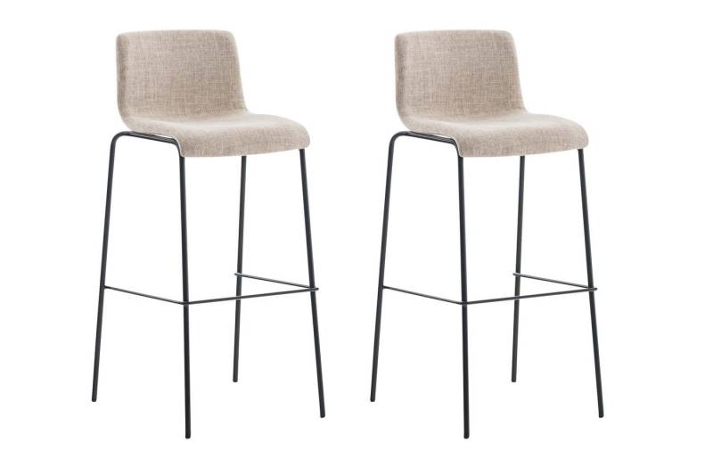 CLP Barhocker Hover Stoff (2er Set, 2 St., 2er), 4-Fuß Metallgestell von CLP