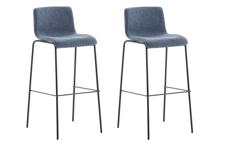 CLP Barhocker Hover Stoff (2er Set, 2 St., 2er), 4-Fuß Metallgestell von CLP