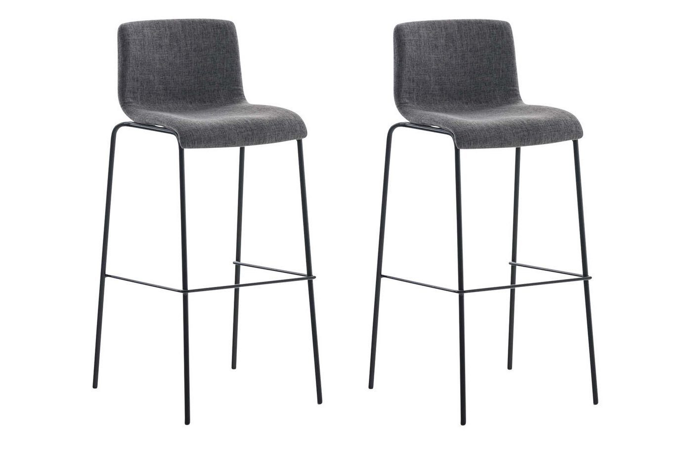 CLP Barhocker Hover Stoff (2er Set, 2 St., 2er), 4-Fuß Metallgestell von CLP