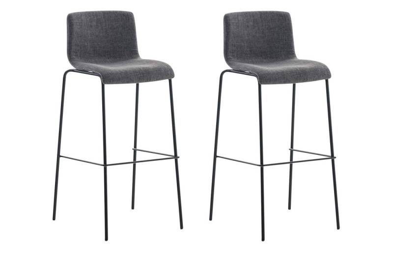 CLP Barhocker Hover Stoff (2er Set, 2 St., 2er), 4-Fuß Metallgestell von CLP