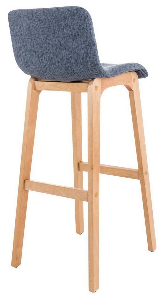 CLP Barhocker Hover Stoff (2er Set, 2 St., 2er), Holzgestell natura von CLP