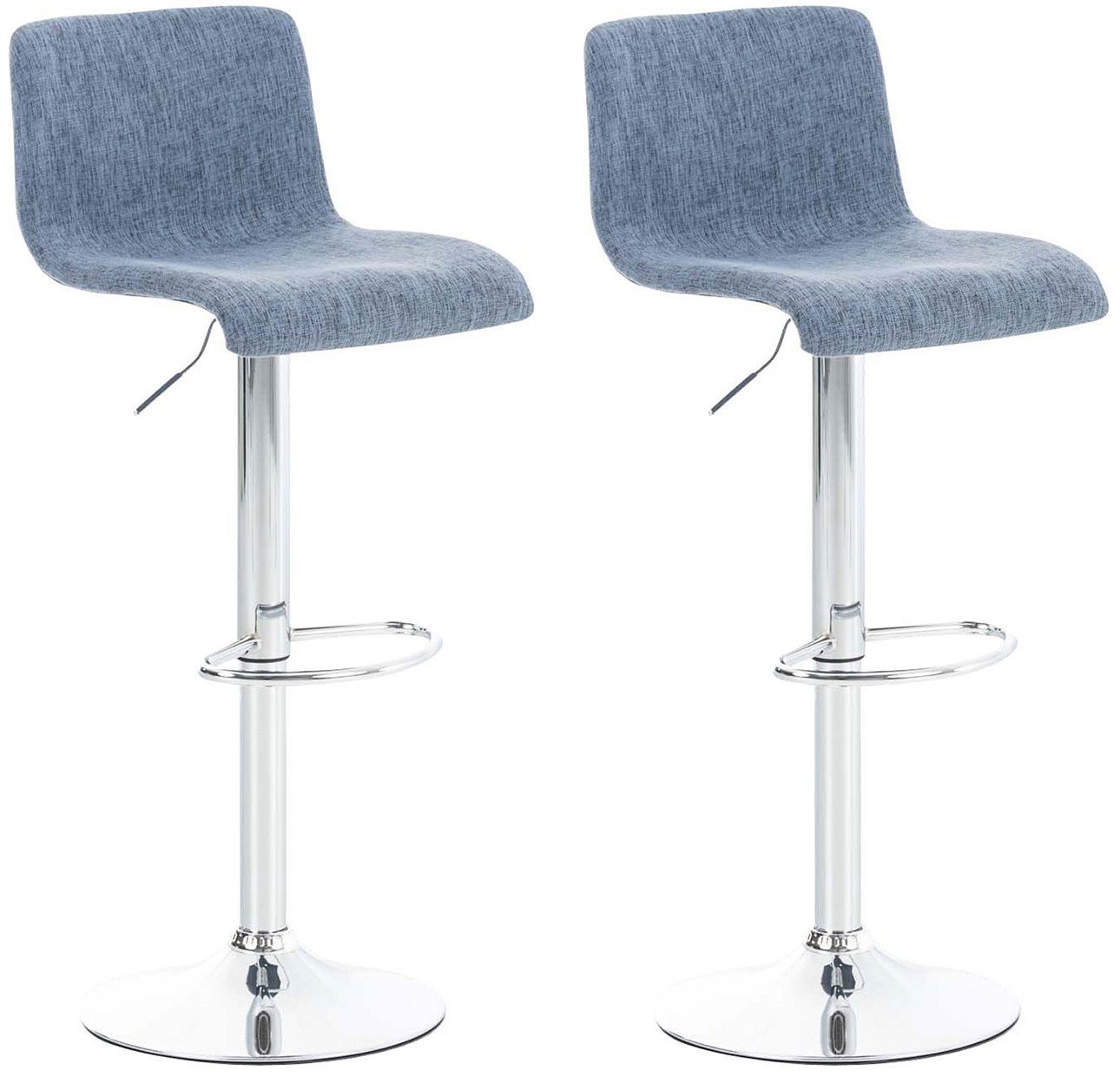 CLP Barhocker Hover Stoff (2er Set, 2 St., 2er), höhenverstellbar und drehbar von CLP