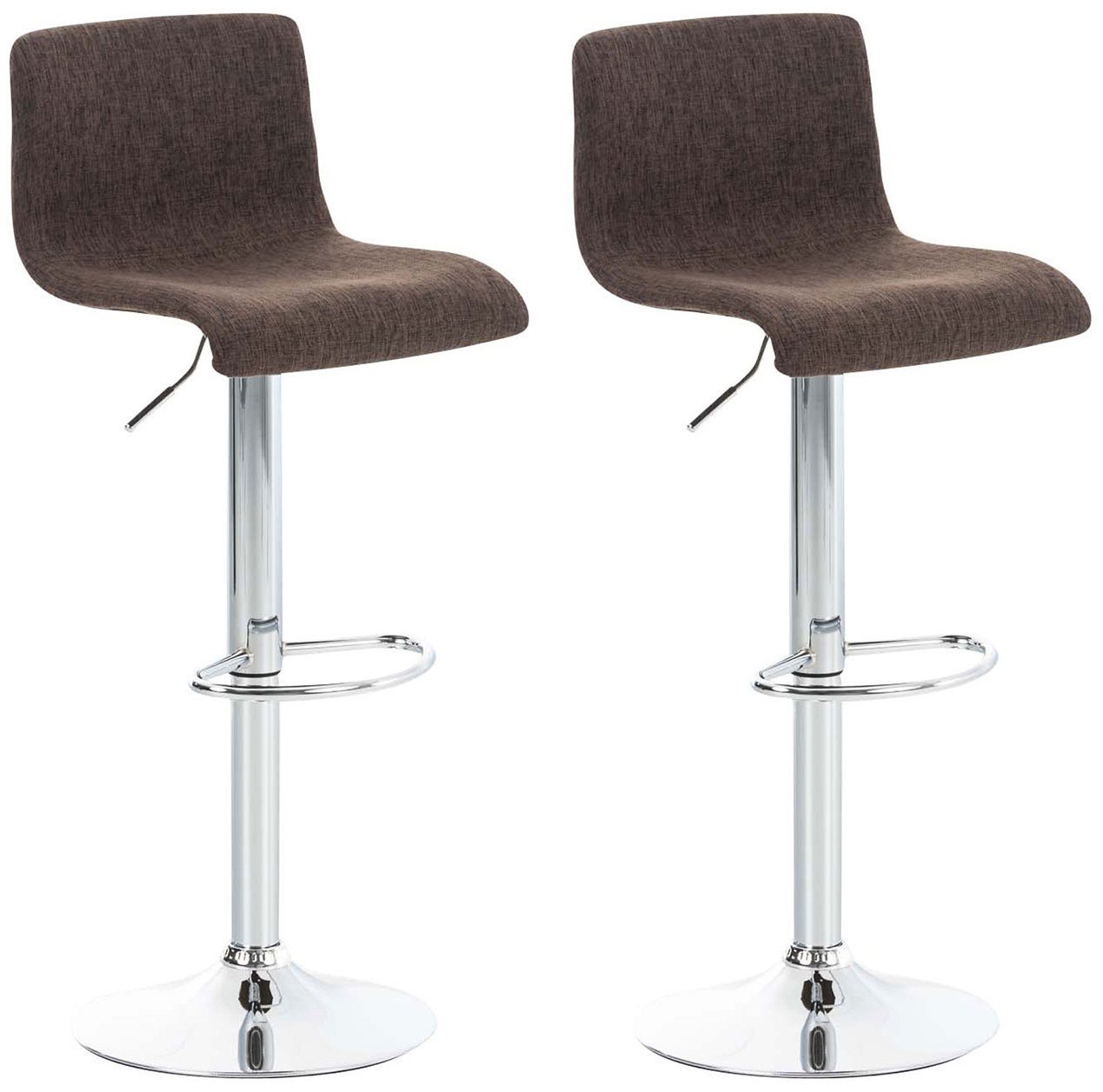CLP Barhocker Hover Stoff (2er Set, 2 St., 2er), höhenverstellbar und drehbar von CLP