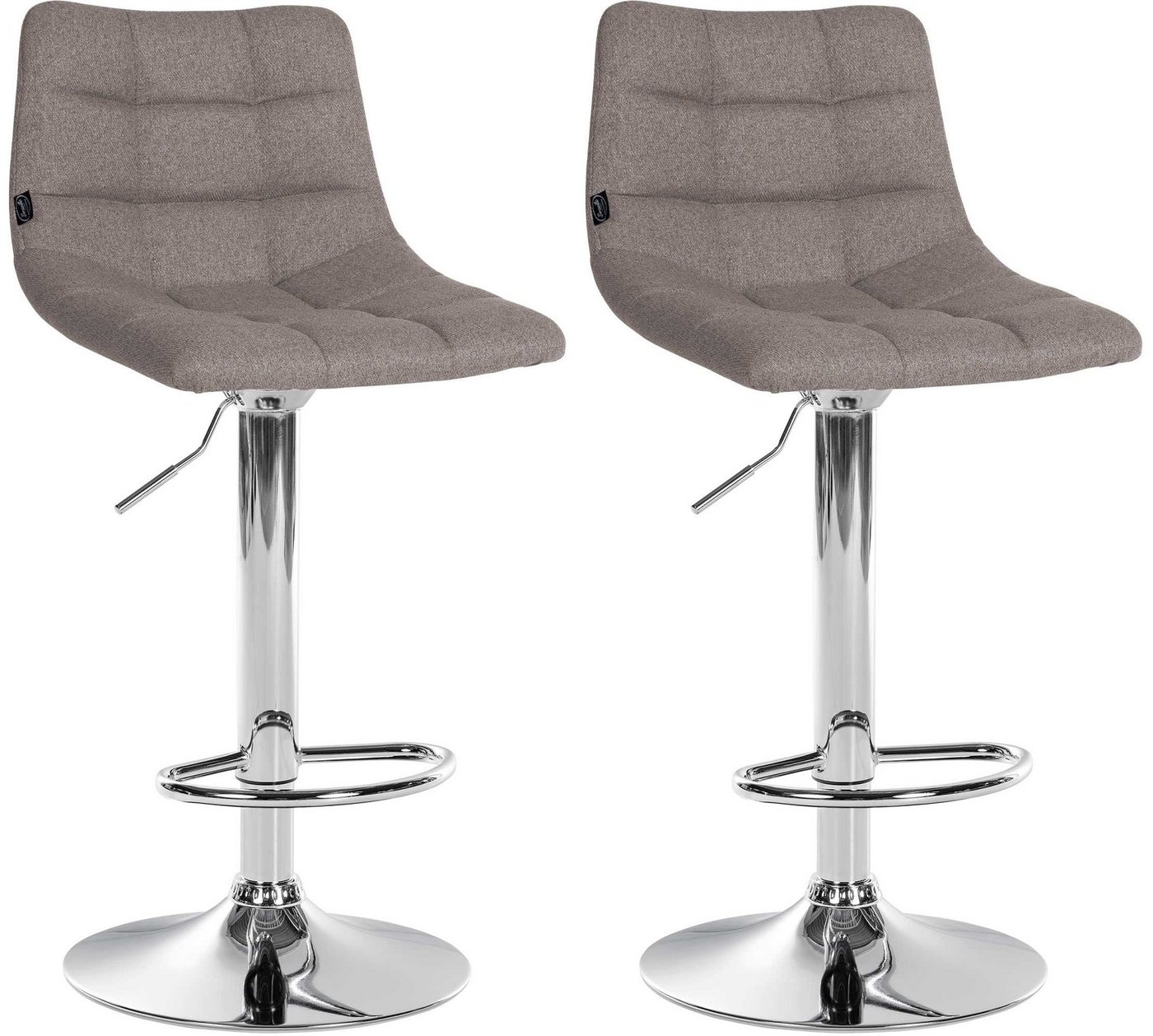 CLP Barhocker Jerry Stoff (2er Set, 2 St., 2er), höhenverstellbarer und drehbar von CLP