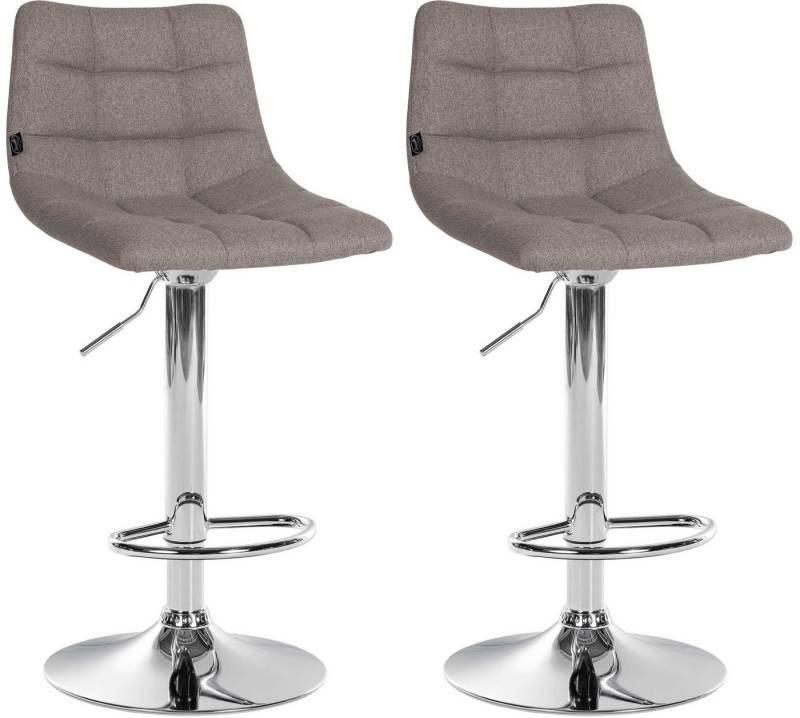 CLP Barhocker Jerry Stoff (2er Set, 2 St., 2er), höhenverstellbarer und drehbar von CLP