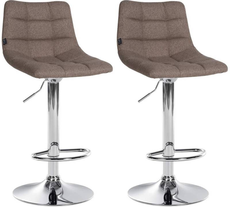 CLP Barhocker Jerry Stoff (2er Set, 2 St., 2er), höhenverstellbarer und drehbar von CLP