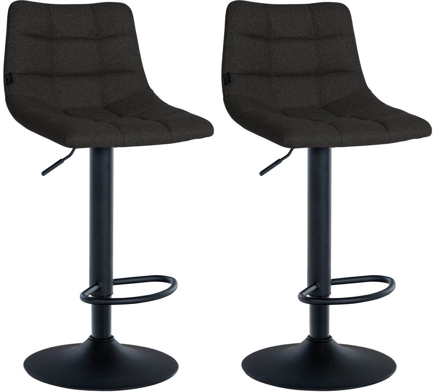 CLP Barhocker Jerry Stoff (2er Set, 2 St., 2er), höhenverstellbarer und drehbar von CLP