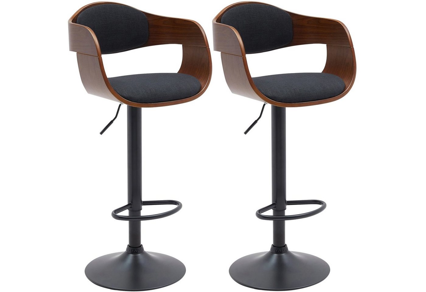 CLP Barhocker Kingston (2er Set, 2 St., 2er), drehbar und stufenlos höhenverstellbar von CLP