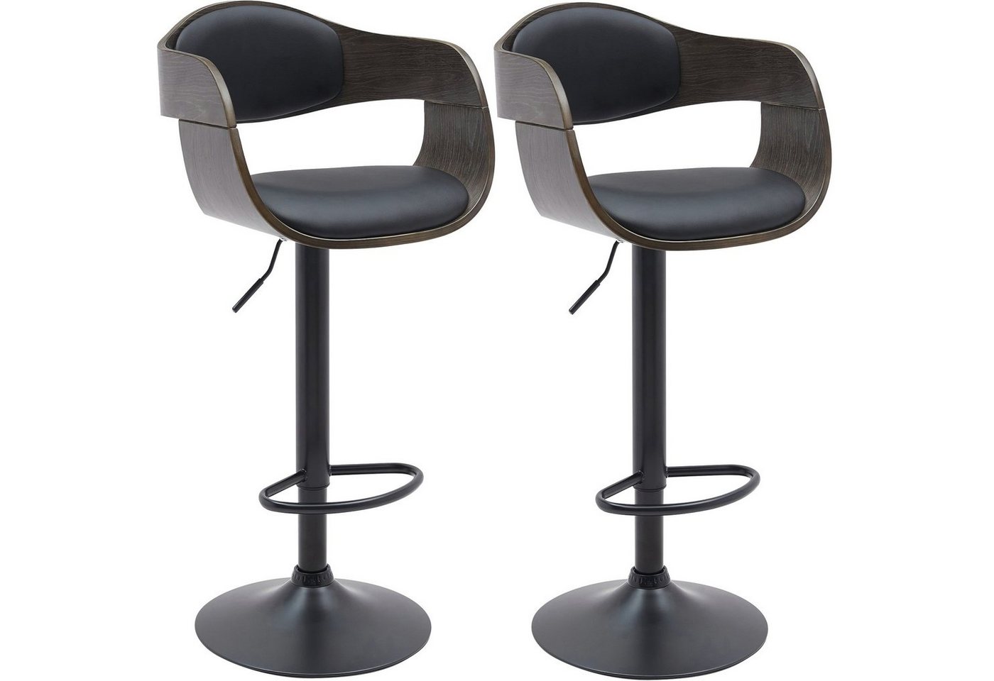 CLP Barhocker Kingston (2er Set, 2 St., 2er), drehbar und stufenlos höhenverstellbar von CLP