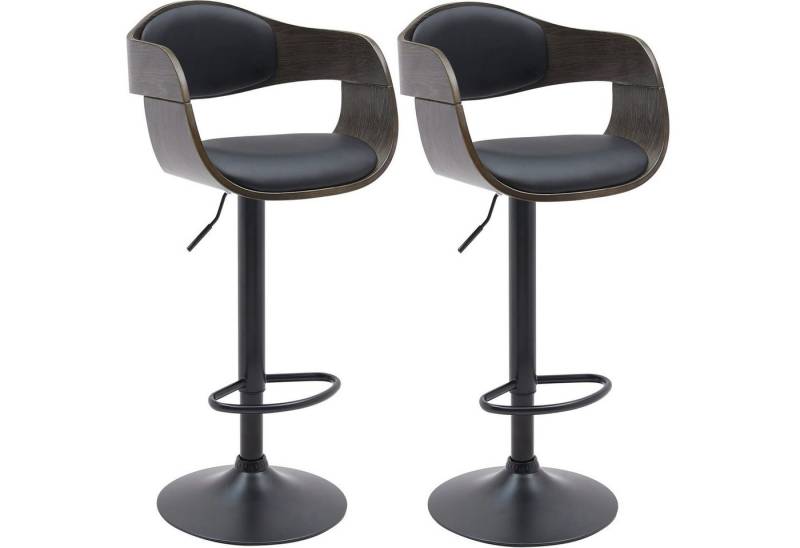 CLP Barhocker Kingston (2er Set, 2 St., 2er), drehbar und stufenlos höhenverstellbar von CLP