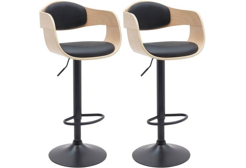 CLP Barhocker Kingston (2er Set, 2 St., 2er), drehbar und stufenlos höhenverstellbar von CLP