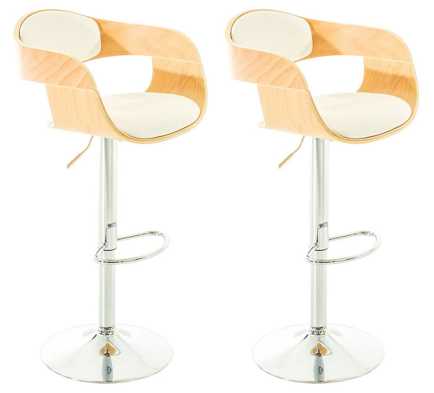 CLP Barhocker Kingston Kunstleder (2er Set, 2 St., 2er), dreh-&höhenverstellbar von CLP