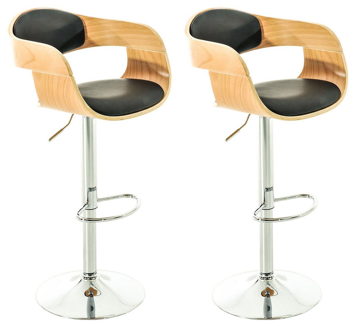 CLP Barhocker Kingston Kunstleder (2er Set, 2 St., 2er), dreh-&höhenverstellbar von CLP