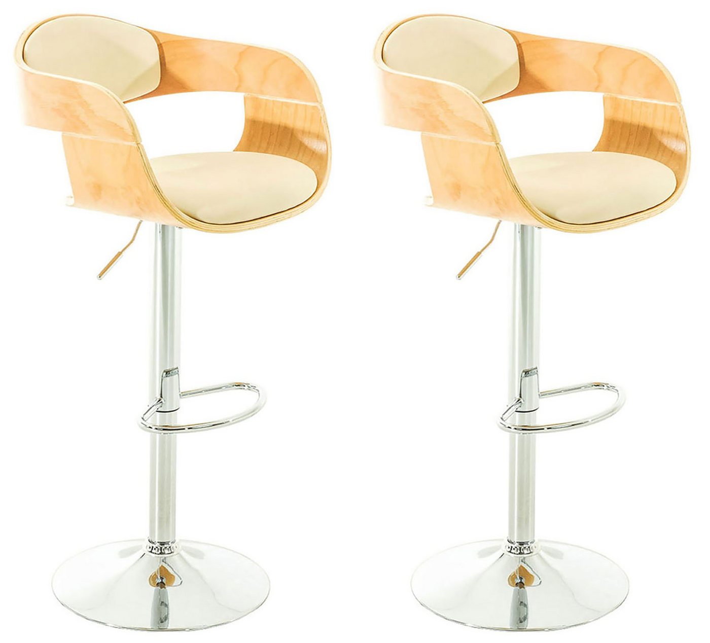 CLP Barhocker Kingston Kunstleder (2er Set, 2 St., 2er), dreh-&höhenverstellbar von CLP