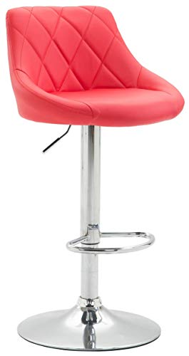 CLP Barhocker Lazio Mit Kunstlederbezug I Drehbarer Thekenhocker Mit Fußstütze I Höhenverstellbarer Barstuhl Mit Trompetenfuß, Farbe:rot, Gestell Farbe:Chrom CLP Barhocker Lazio Mit Kunstlederbezug I Drehbarer Thekenhocker Mit Fußstütze I Höhenverstellbarer Barstuhl Mit Trompetenfuß, Farbe:rot, Gestell Farbe:Chrom von CLP