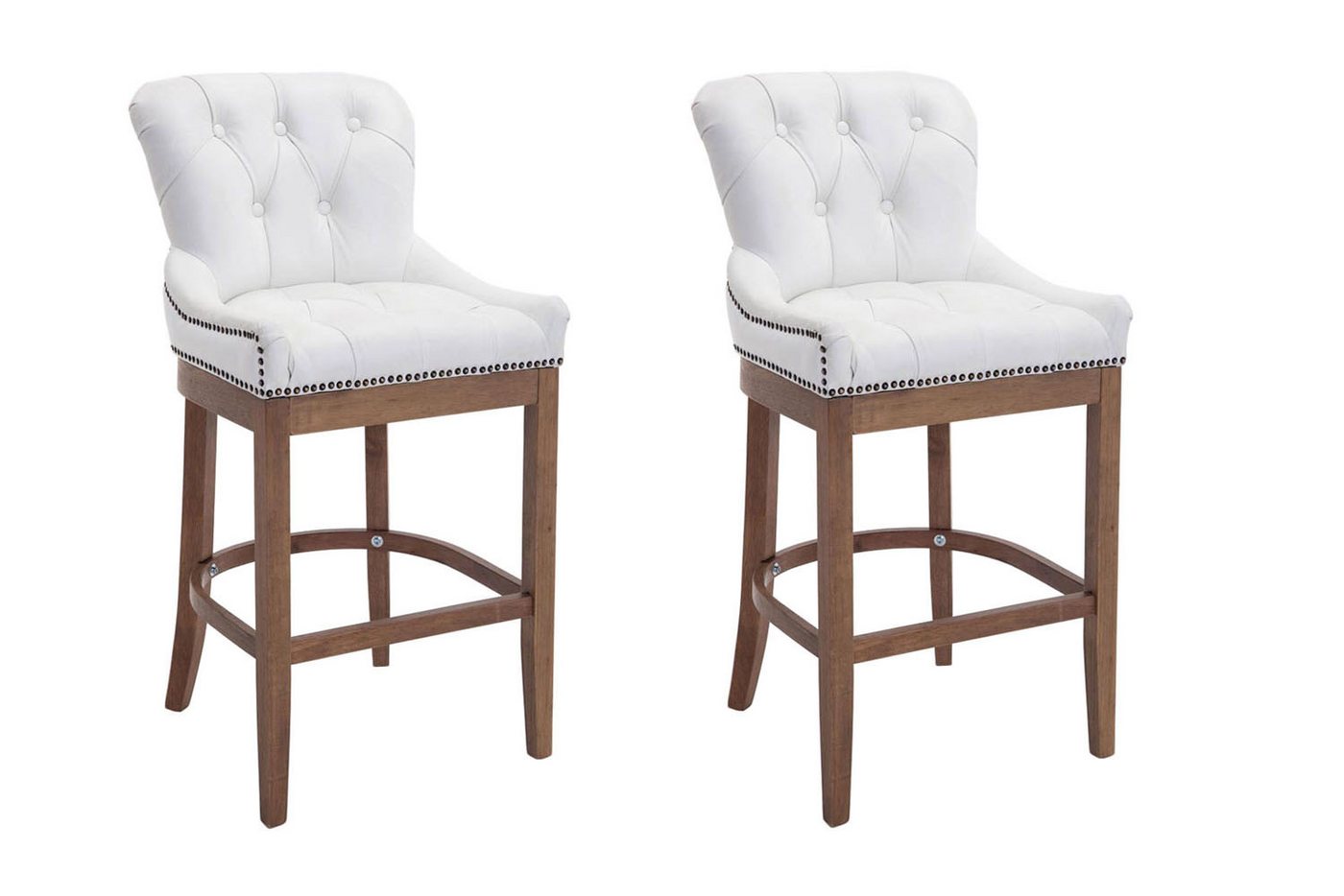 CLP Barhocker Lakewood Echtleder (2er Set, 2 St., 2er), gepolstert von CLP