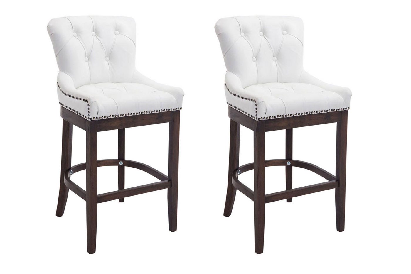 CLP Barhocker Lakewood Echtleder (2er Set, 2 St., 2er), gepolstert von CLP