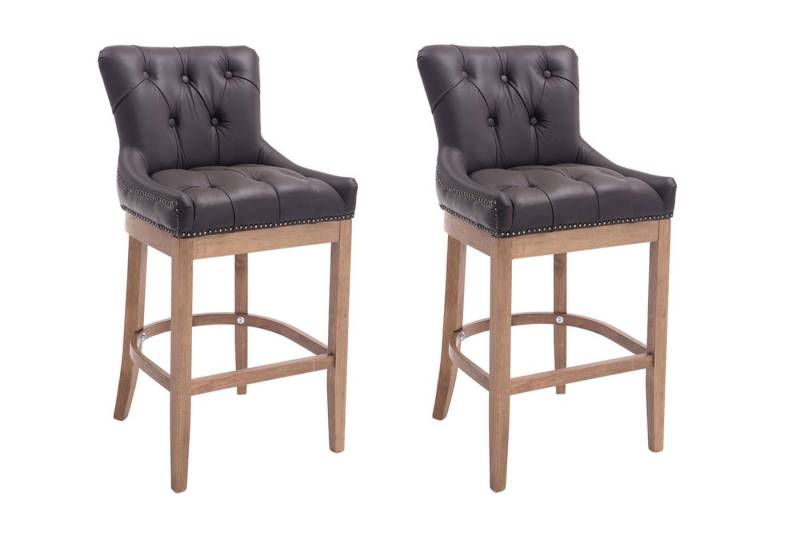 CLP Barhocker Lakewood Echtleder (2er Set, 2 St., 2er), gepolstert von CLP