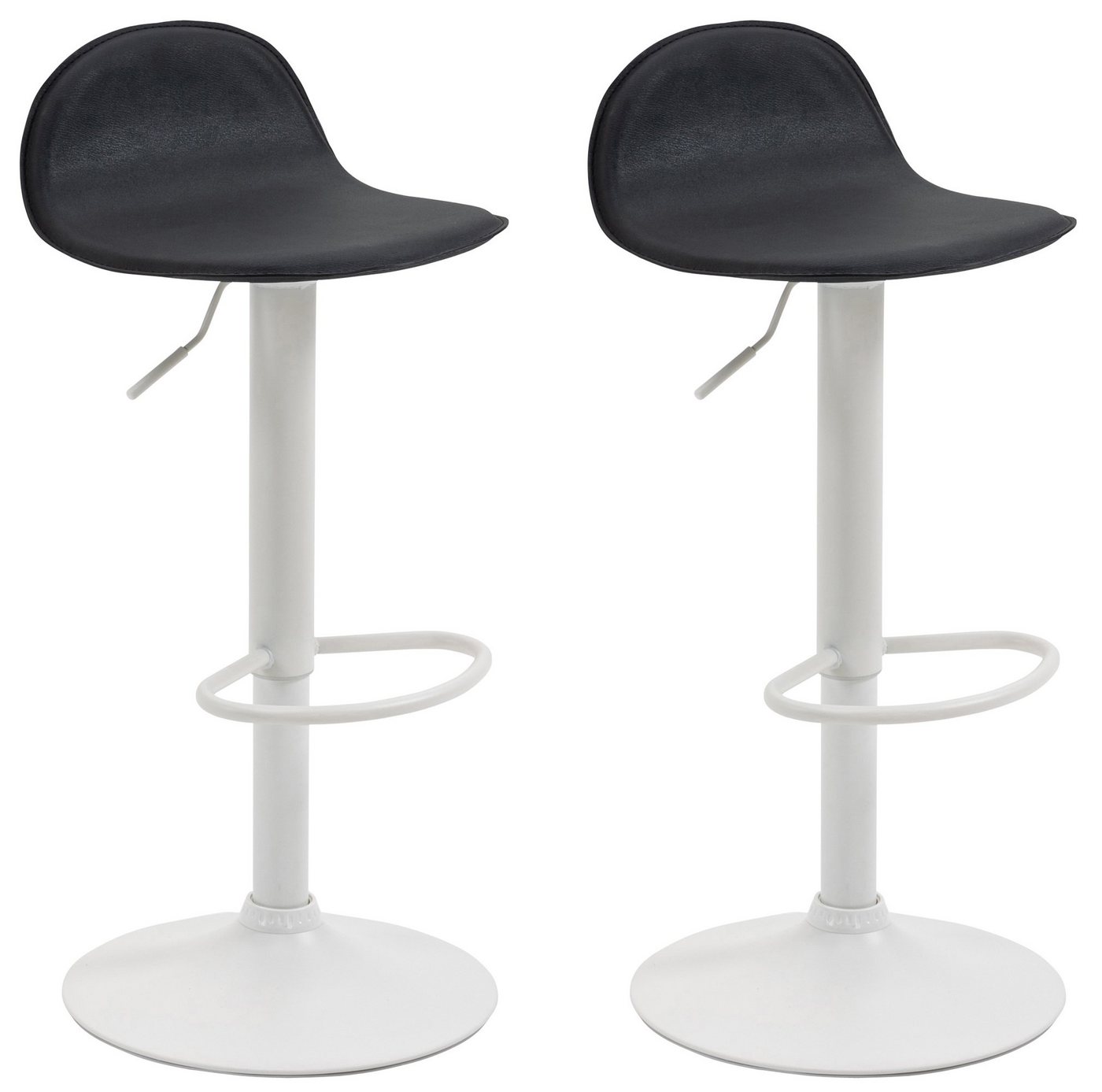 CLP Barhocker Lana V2 Kunstleder (2er Set, 2 St., 2er), dreh- & höhenverstellbar von CLP