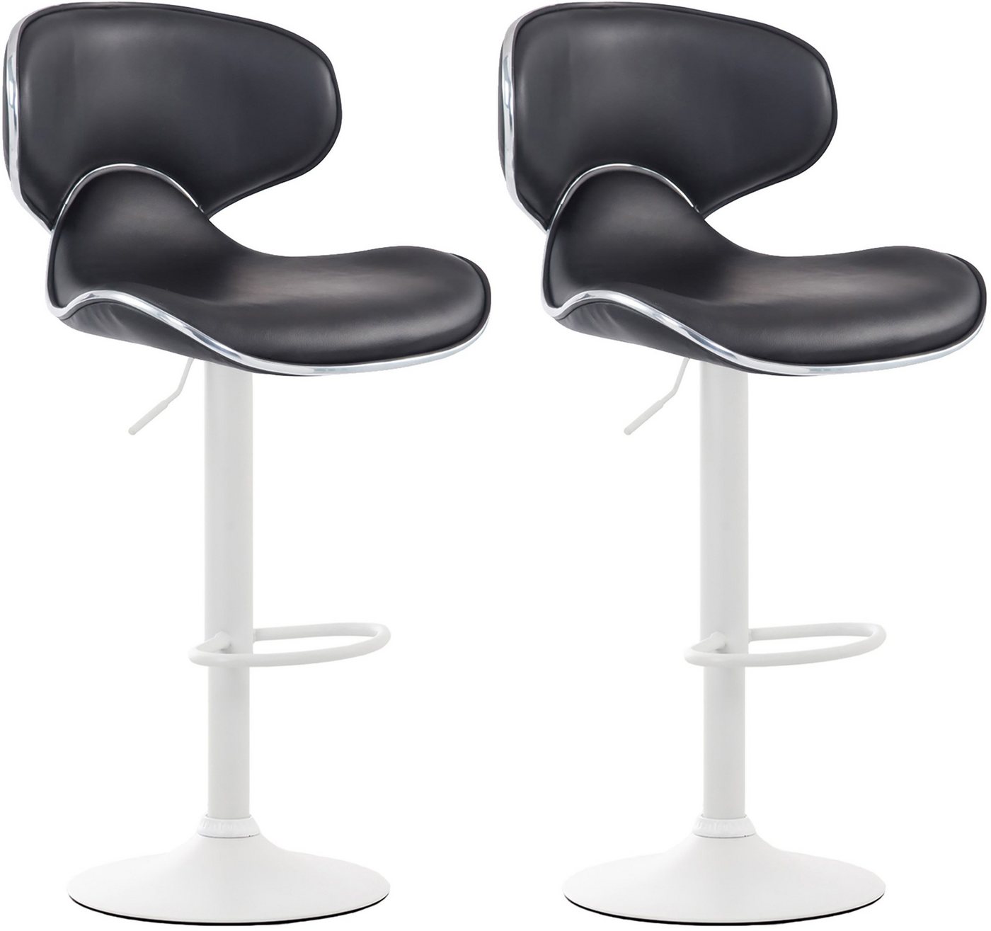 CLP Barhocker Las Vegas V2 Kunstleder (2er Set, 2 St., 2er), mit Fußstütze von CLP