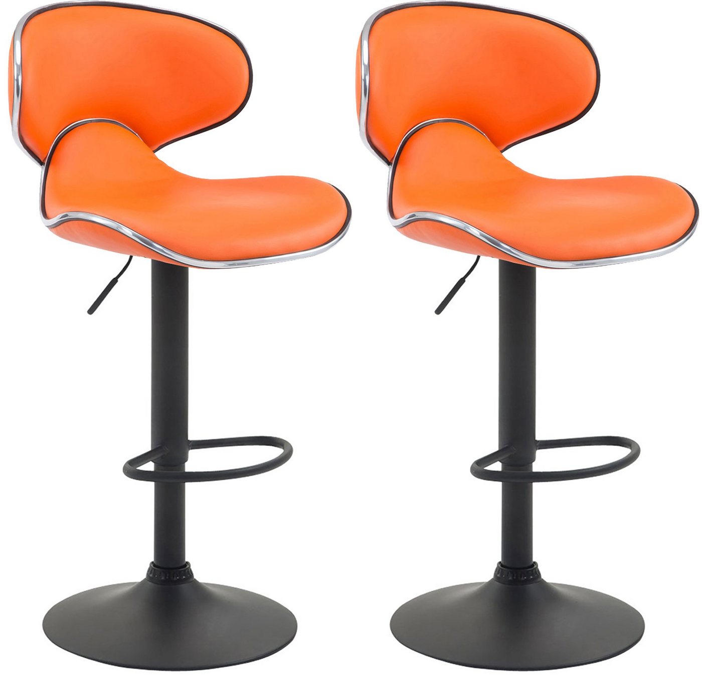 CLP Barhocker Las Vegas V2 Kunstleder (2er Set, 2 St., 2er), mit Fußstütze von CLP