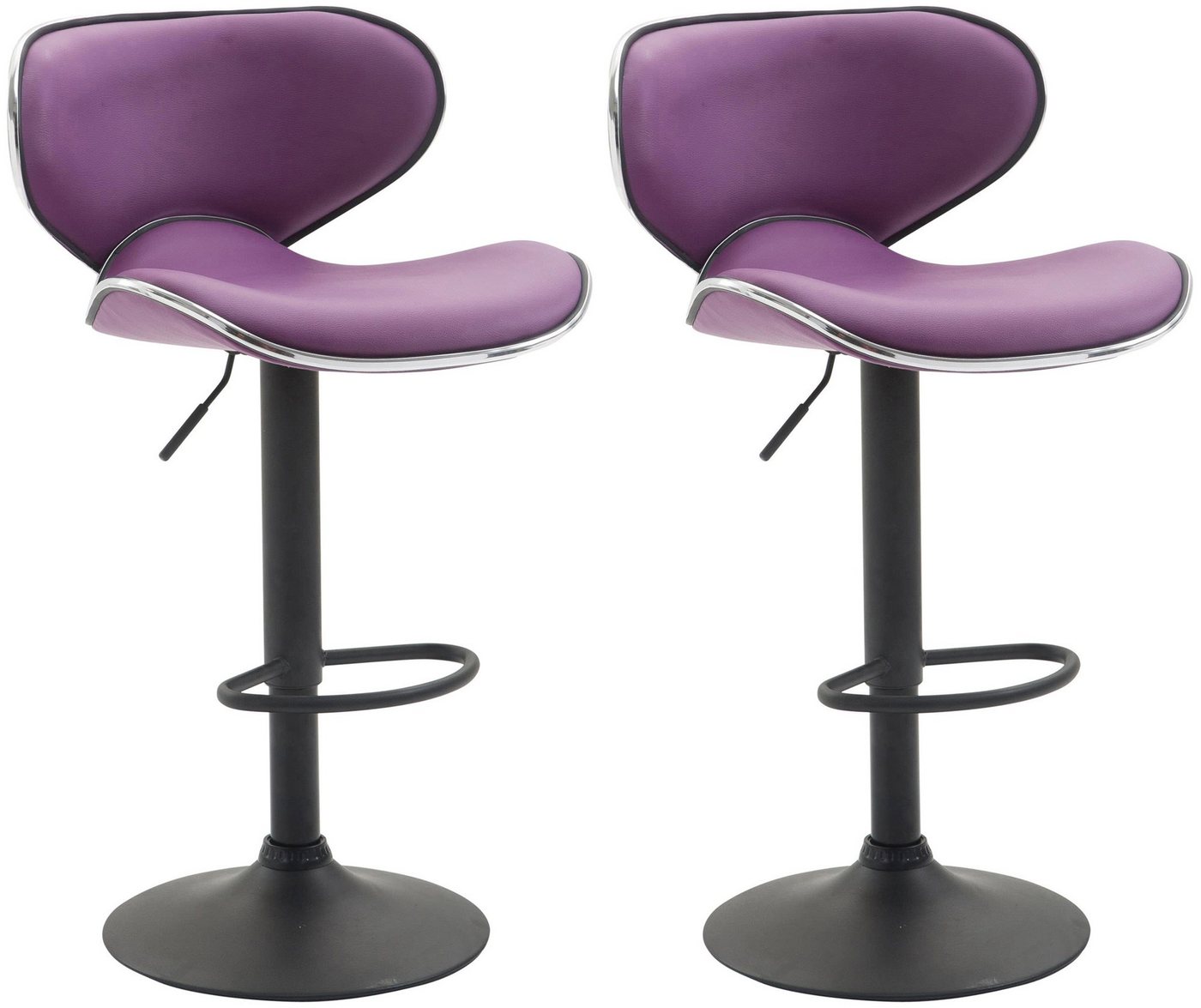 CLP Barhocker Las Vegas V2 Kunstleder (2er Set, 2 St., 2er), mit Fußstütze von CLP