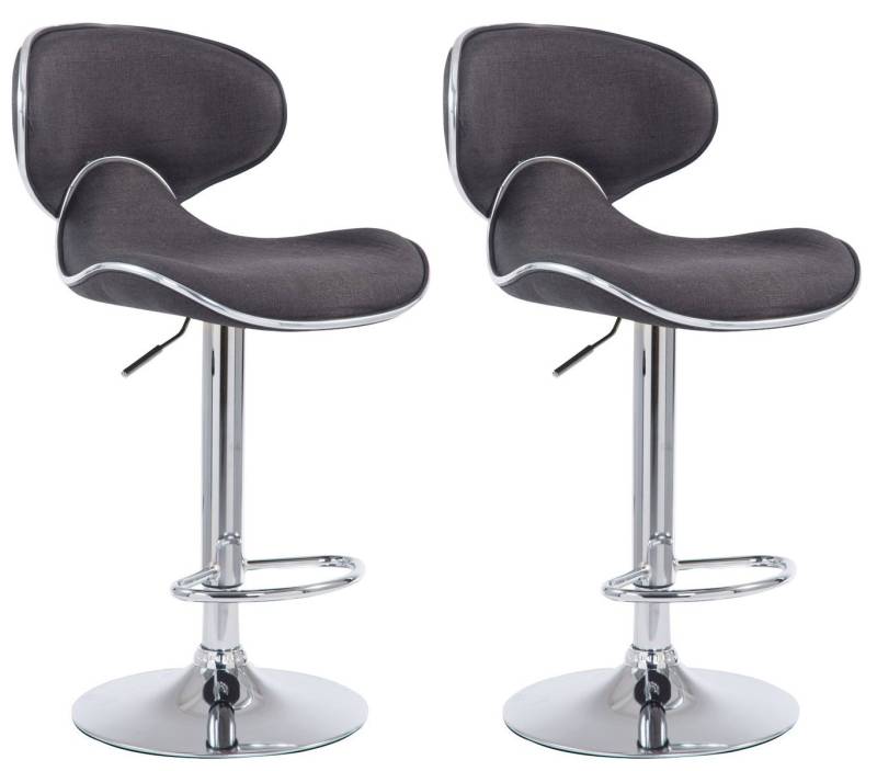 CLP Barhocker Las Vegas V2 Stoff (2er Set, 2 St., 2er), mit Fußstütze von CLP
