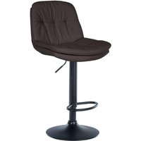 Barhocker Laurel Stoff dunkelgrau Metall matt schwarz von CLP
