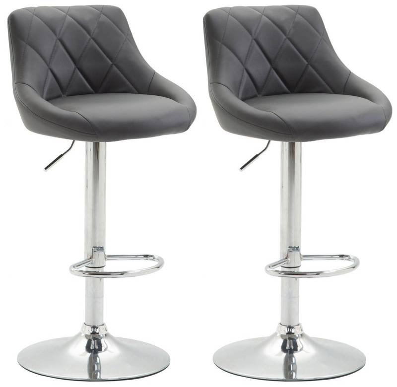 CLP Barhocker Lazio Kunstleder (2er Set, 2 St., 2er), dreh- & höhenverstellbar von CLP