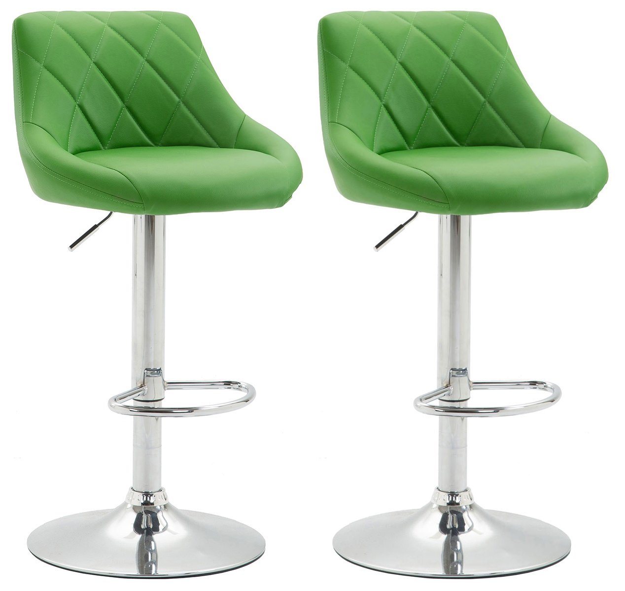 CLP Barhocker Lazio Kunstleder (2er Set, 2 St., 2er), dreh- & höhenverstellbar von CLP