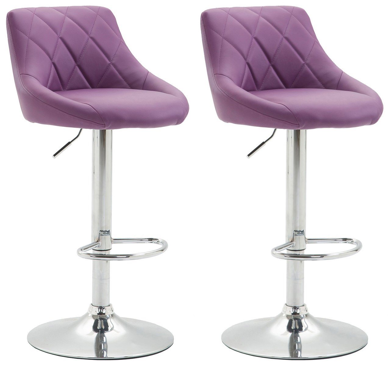 CLP Barhocker Lazio Kunstleder (2er Set, 2 St., 2er), dreh- & höhenverstellbar von CLP