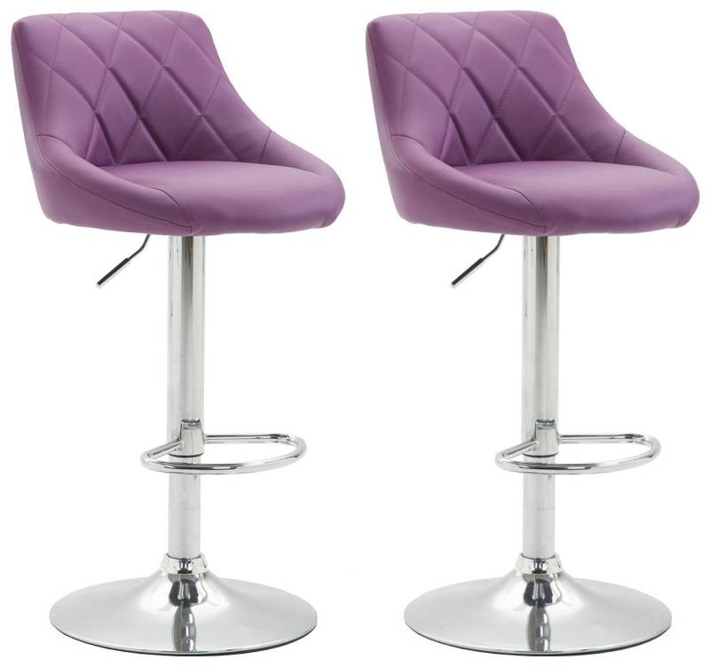 CLP Barhocker Lazio Kunstleder (2er Set, 2 St., 2er), dreh- & höhenverstellbar von CLP