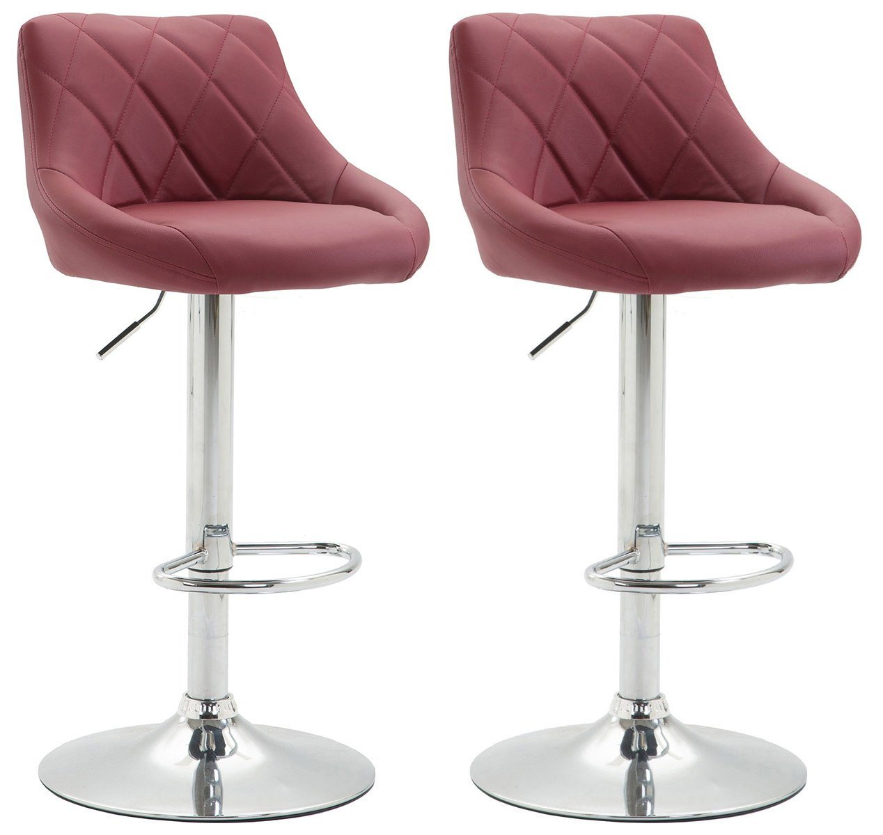 CLP Barhocker Lazio Kunstleder (2er Set, 2 St., 2er), dreh- & höhenverstellbar von CLP